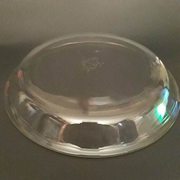 FIRE KING #462 PIE PLATE 10” - CLEAR GLASS - ANGLED RIM BAKING DISH - USA MADE - Picture 2 of 3
